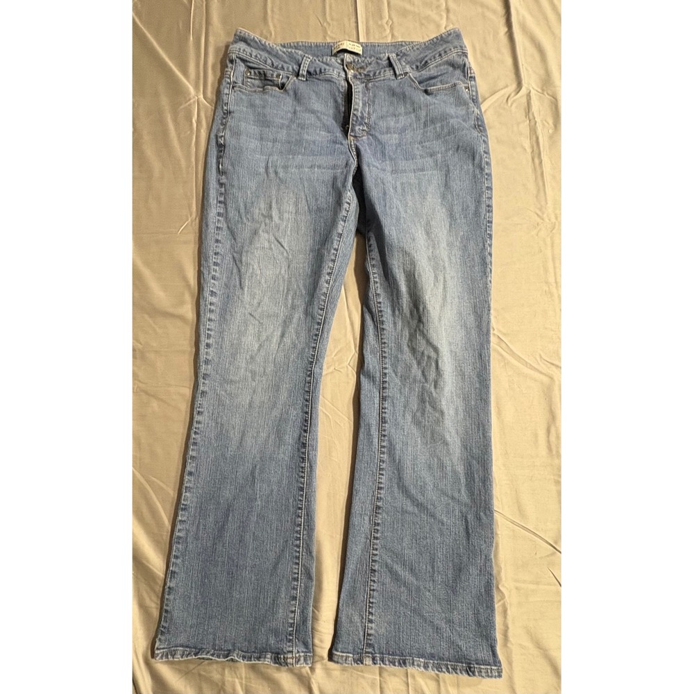 Riders by‎ Lee Womens No Gap Waist Bootcut Jeans Medium Wash Blue Denim Size 12M